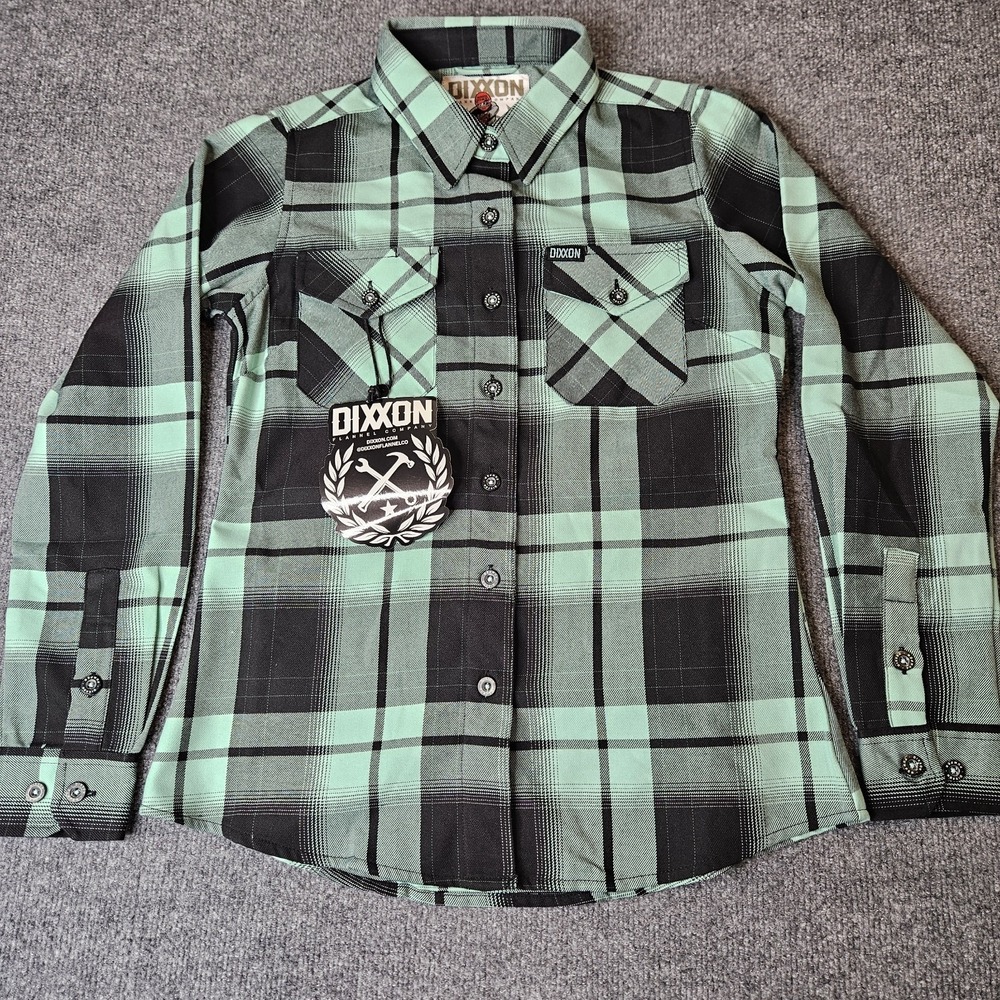 NWT Dixxon Women's The Pumper Flannel Shirt Size Small Longsleeve Button Up - Picture 2 of 7